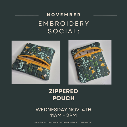 November  Embroidery Social - In Person Class (SLC-EC12)  Wednesday November 4th, 2026