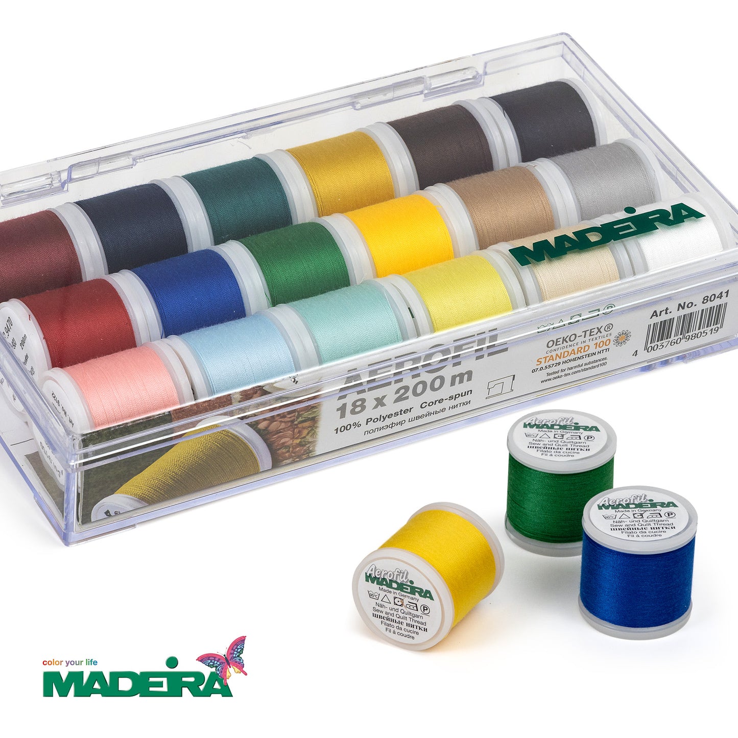 Madeira Essentials Thread Set – Cotona No. 80 & Aerofil 120 (36 Spools Total)