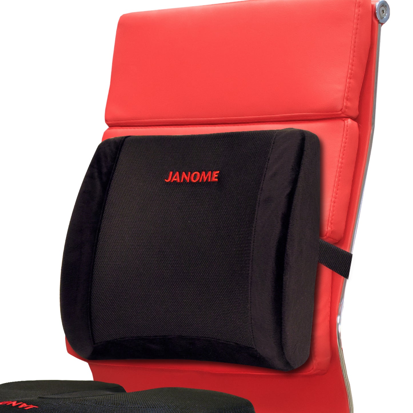 Janome Sew Comfortable Lumbar Pillow – Memory Foam Support for Sewing Chairs & Desks